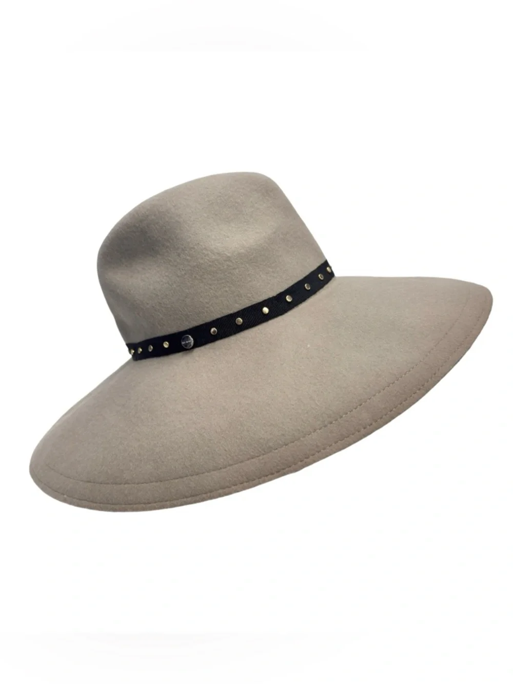 Ted Baker Rosieyy Taupe Felt Hat with Black Studded Trim – NWT